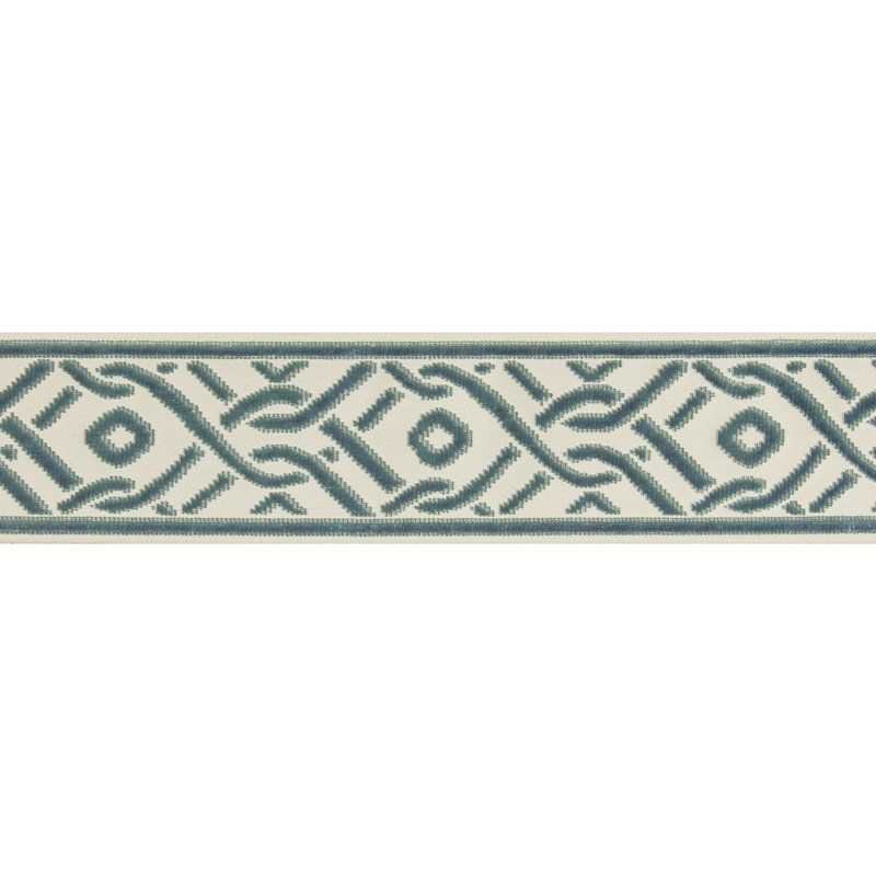 Treillis Passementerie Pailou Fabric, Beige
