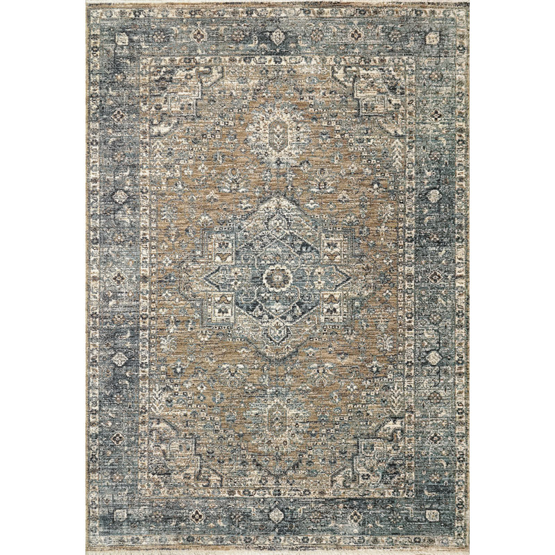 DAKOTA 7.10X10.10 6644-850 BEIGE/BLUE, Rectangle 7'10" x 10'10"