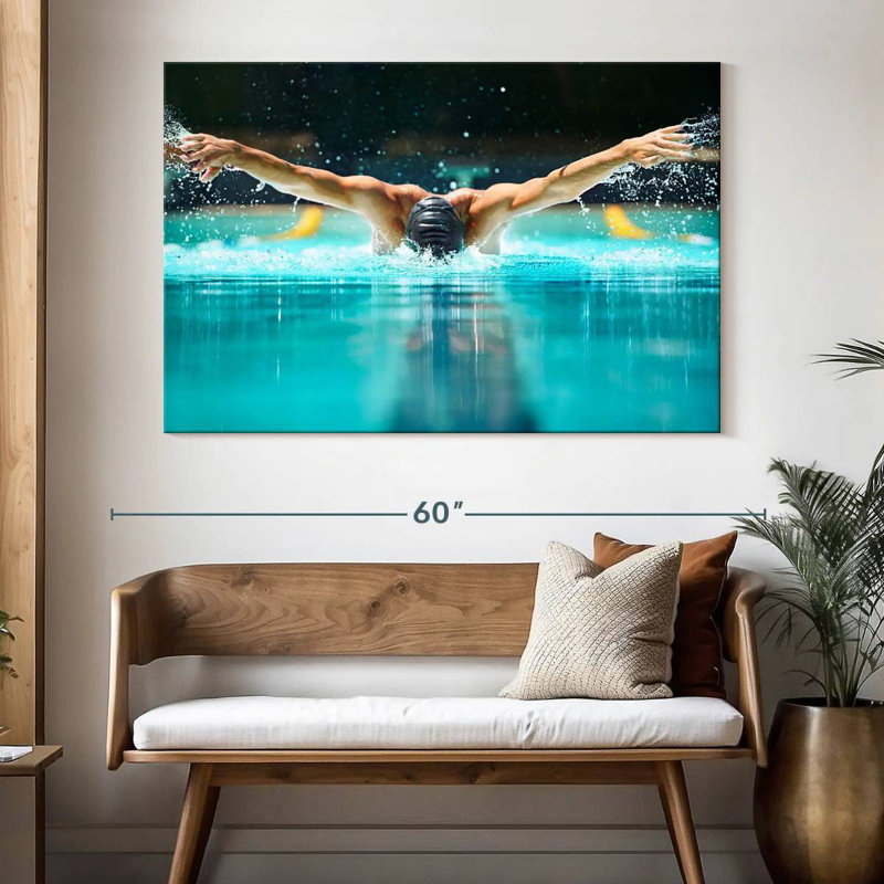 Sireci Swimming Man, 34" H x 51" W