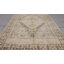 Tapis gris / ivoire en laine noué à la main de conception unique 6 pi 6 po x 11 pi 1 po des années 1960