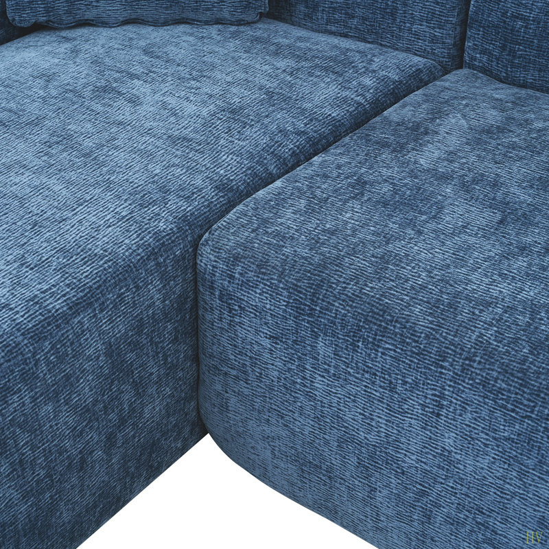 Grand canapé modulaire moderne en forme de L pour salon, chambre à coucher, salon, combinaison libre 2 pièces, style simplifié