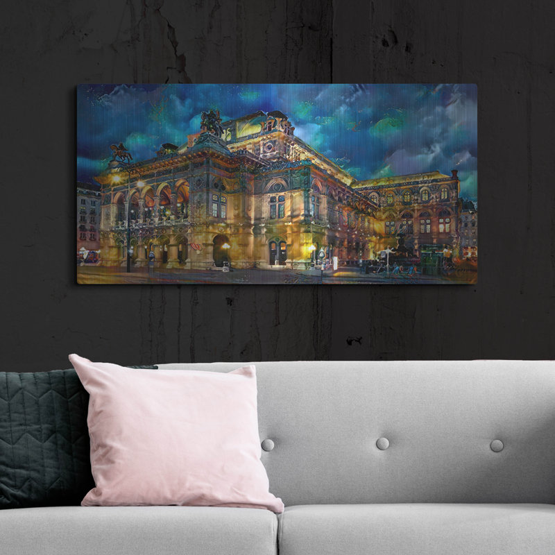 "Opéra de Vienne, autrichien" par Pierre Gavidia, H 24 po x l 48 po