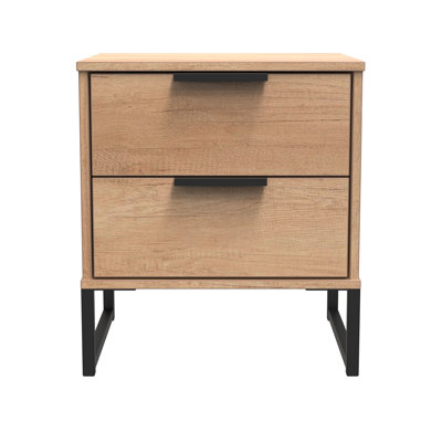 Turah 2 Drawer Bedside Cabinet (Ready Assembled)