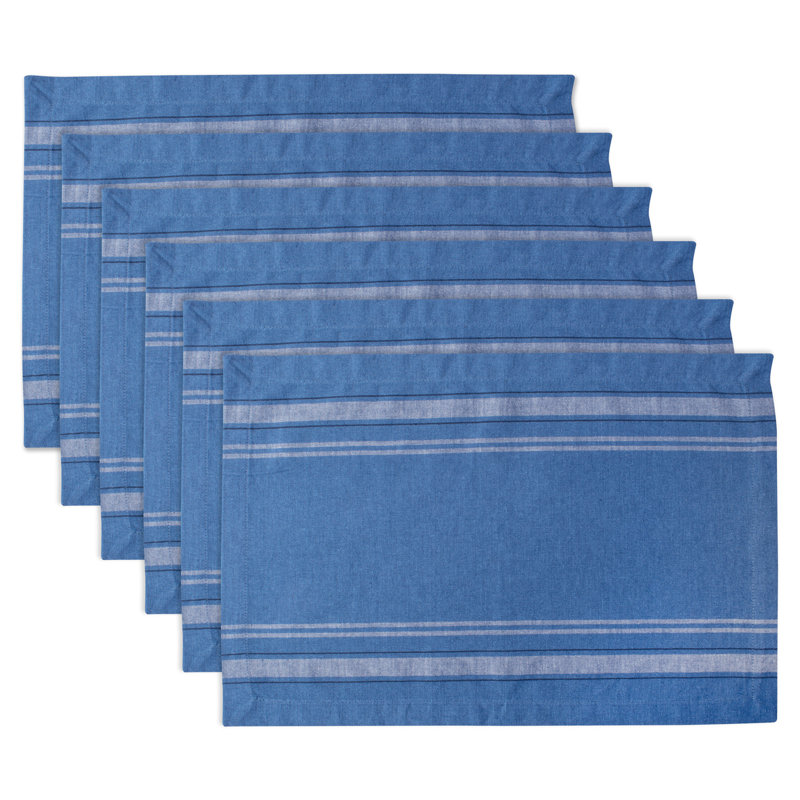 Ensemble de napperons 6 pièces Sykora, Bleu