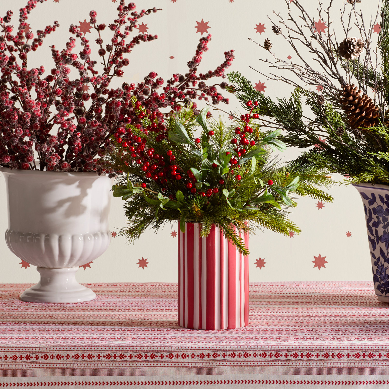 Vickerman Cashmere Pine Artificial Christmas Spray 18'' Faux Pine Plant