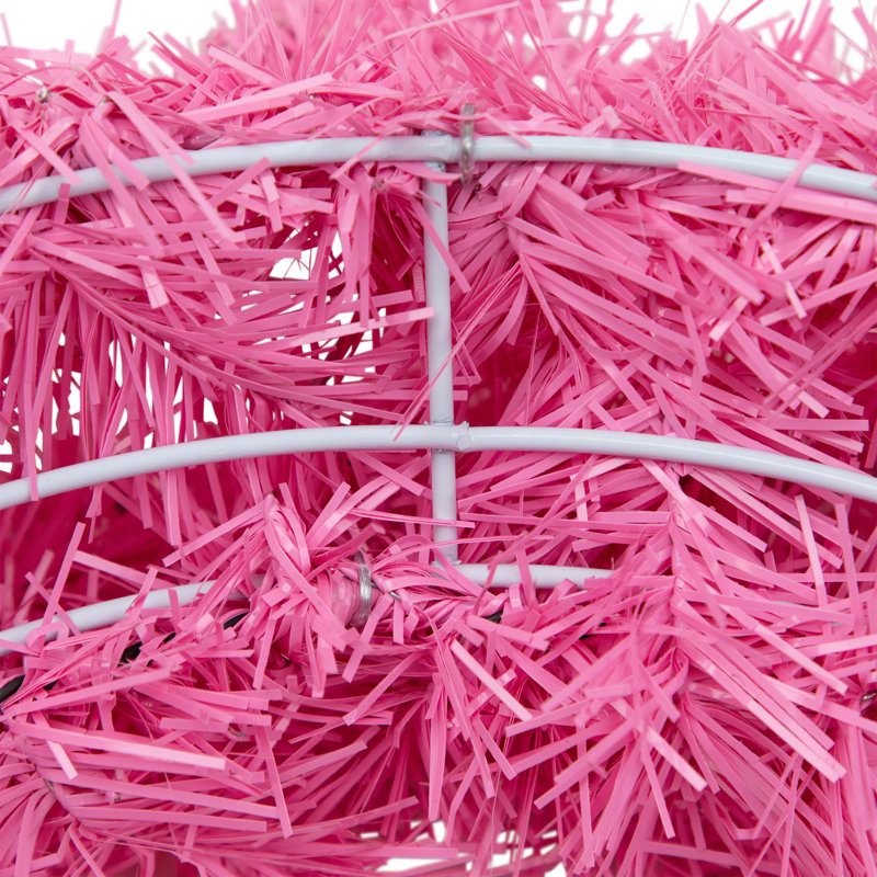 Couronne de Noël artificielle 36 po non éclairée, Rose, 24 pouces