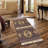 5 Ft. 3 In. X 7 Area Rug In Brown, Polypropylene, Stain , For Family Comfort Zones Style Rug, 5.25 7.25 Ft., Brown Stain-, Homes-1780229726