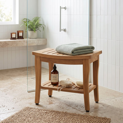 20''W Teak Shower Bench