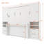Grand lit escamotable mural avec garde-robe, tiroirs et tablettes-117494028