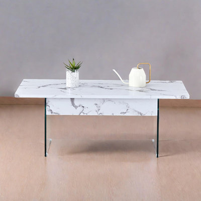 Multifunctional Lift Top Coffee Table with Tempered Glass Legs by Wrought Studio