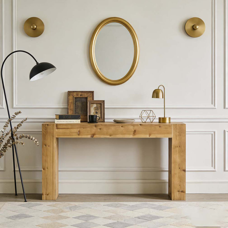 Table de couloir, console Minimalist Design, Brun