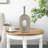 Maebri Aluminum Metal Circular Decorative Vase with Linear Etchings-2005121223-1955956106