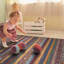Tapis antidérapant à rayures rétro pour salon, tapis de couloir et tapis d'entrée-61176560