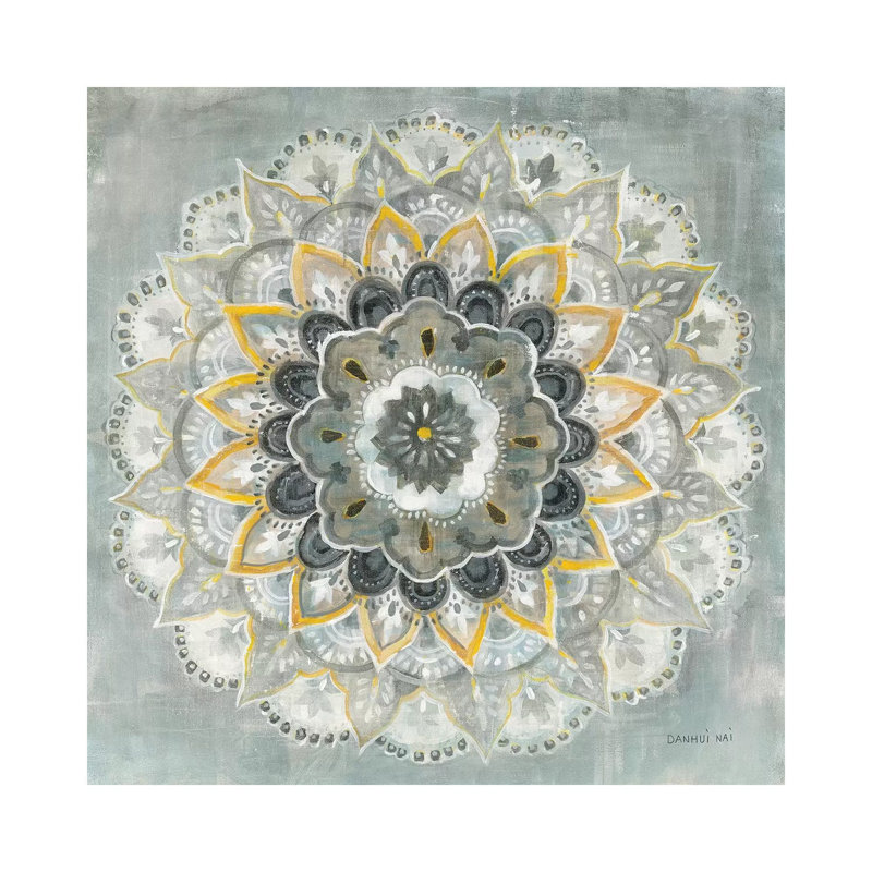 Sunburst par Danhui Nai - impression d'art graphique, Toile tendue, Pas de tapis, H 26 po x l 26 po x P 1,5 po