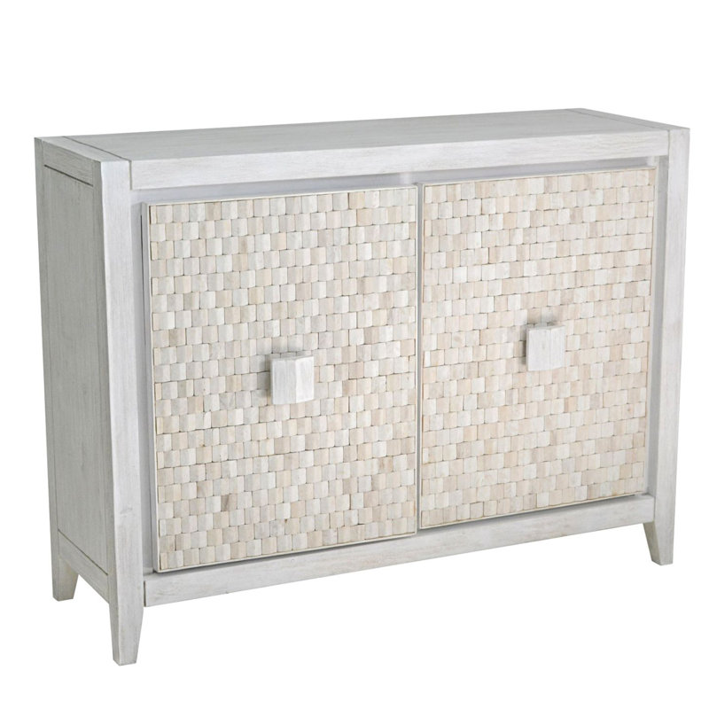 Bria Solid Wood Accent Cabinet, White