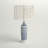Flossie 24.75"H Blue and White Metal and Tan Rattan Table Lamp