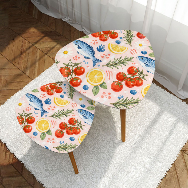 Ensemble de 2 tables basses gigognes Triangle