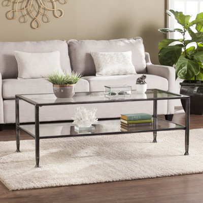 Jordyan Glass Top Coffee Table