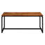 3 tables d'appoint, en chêne et en métal noir, ajoutent du charme aux tables rectangulaires du salon, attirent la pièce en bois