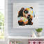 Smarty Panda, peinture sur toile tendue