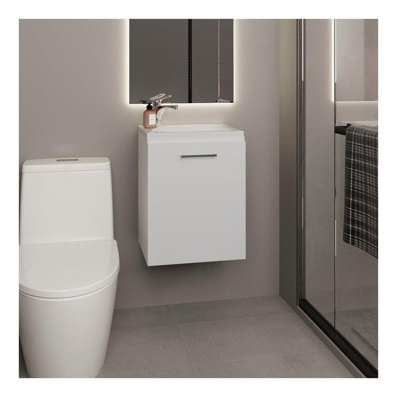 Meuble-lavabo 1 porte, Blanc