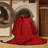 Machine Washable Solid Red Area Rug-2064556423