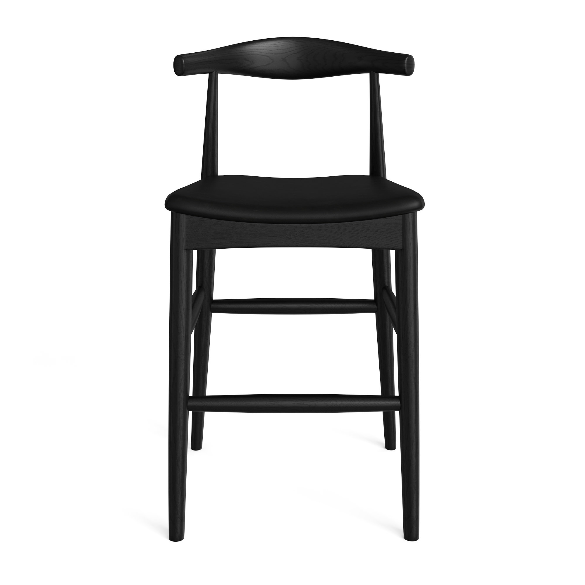 Ardo Vegan Leather Bar & Counter Stool, Bar Stool (28.50" Seat Height), Black