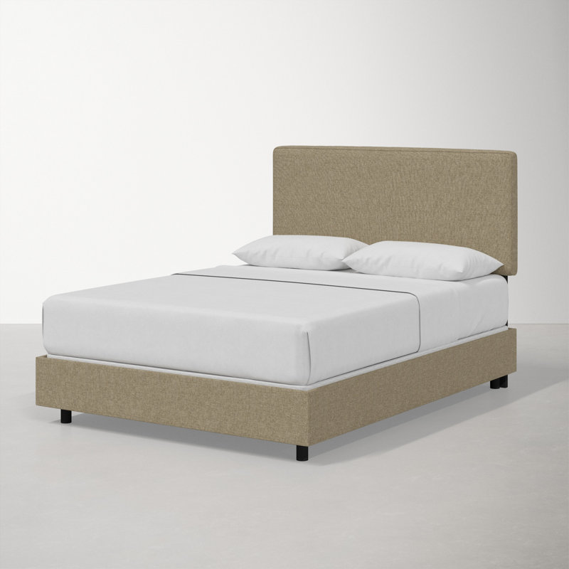 Marquise Upholstered Standard Bed, Zuma Natural Textured Linen, Full