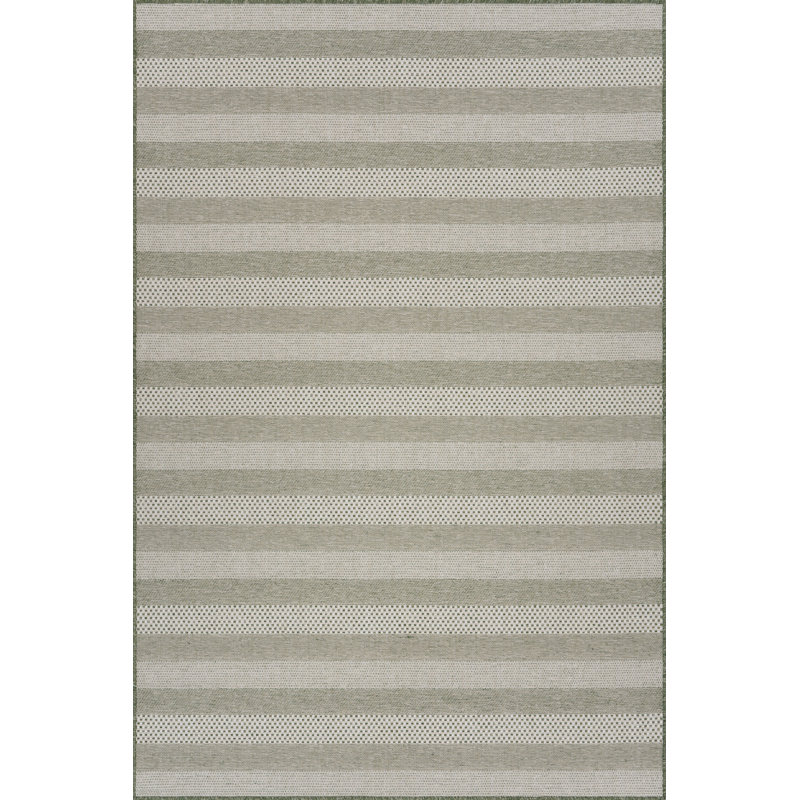  Tapis rayé intérieur / extérieur Selissea, Rectangle 9 pi x 10 pi