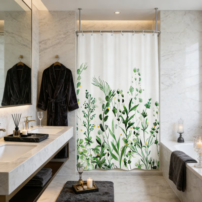 Ensemble de rideau de douche Leaves