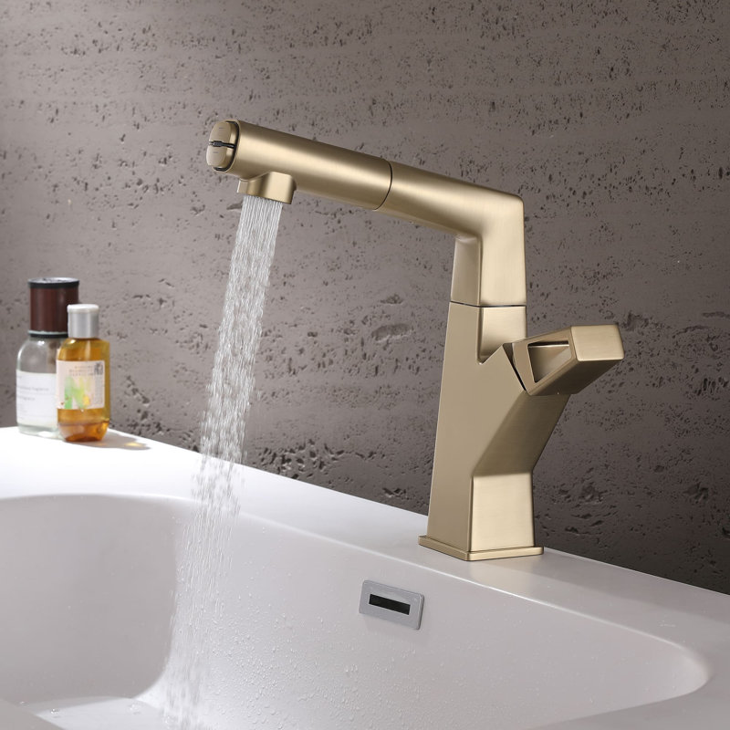 Single-Hole Single-handle Bathroom Faucet, Brushed Gold