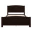 Lit plateforme double en bois massif avec lattes de soutien - solide, durable, sans sommier, espresso-688643185-688643199