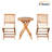 2 - Person Acacia Wood Patio Dining Set with Round Table-73382046