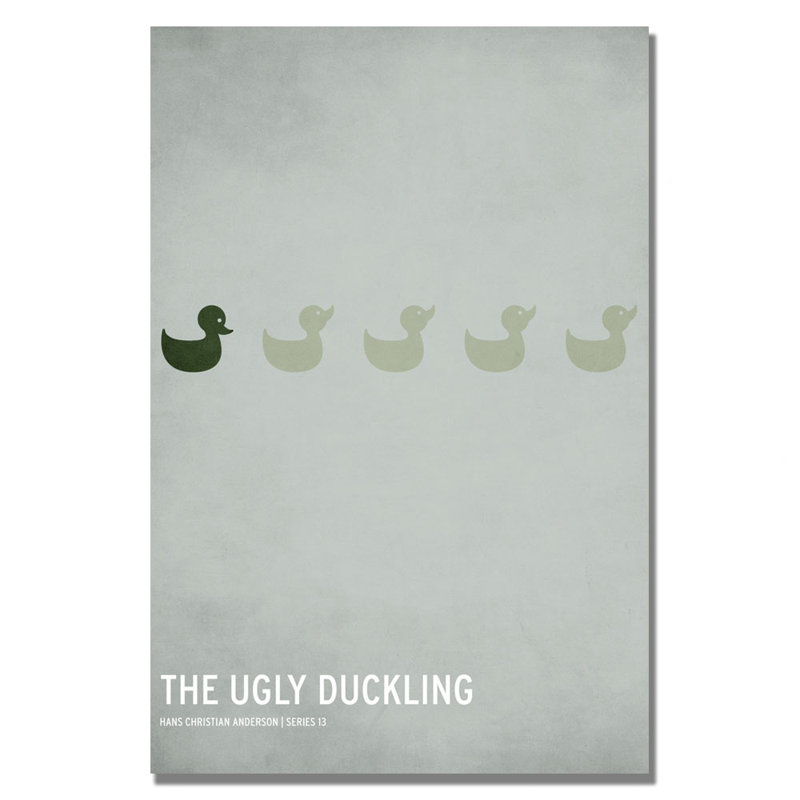 « stupide duckling », art sur toile, H 24 po x l 16 po x P 2 po