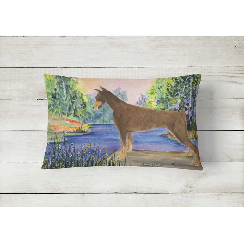 Doberman Rectangular Indoor/Outdoor Throw Pillow