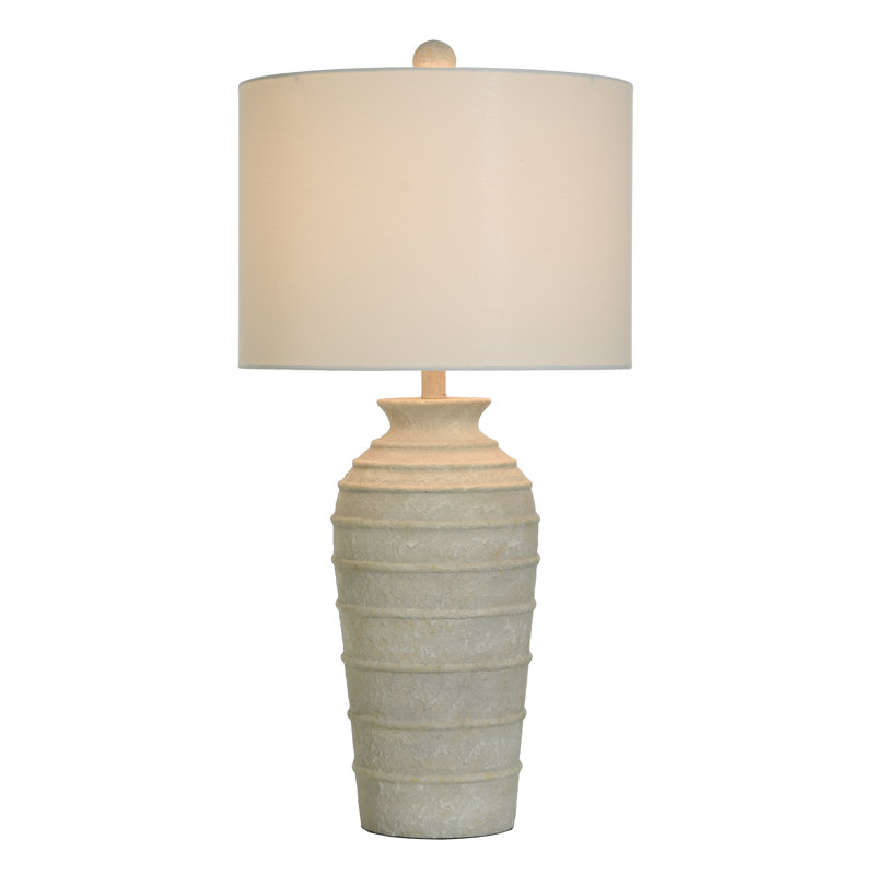 Brie - Poly Resin Table Lamp - Off-White Shade
