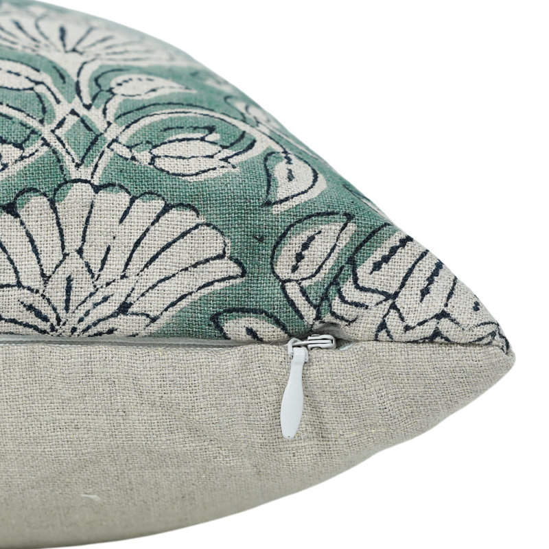 Housse de coussin en coton Floral, H 20 po x l 12 po