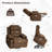 Power Lift Chair for Elderly,Electric Recliner Chair with Heating and Vibrating Massage,Living Room Chair with Adjustable Back,Thickened armrest,USB Ports,2 Cup Holders-1558445954