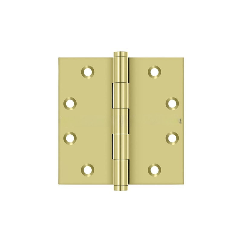 102'' x 102'' Butt Bearing Hinge, Polished Brass