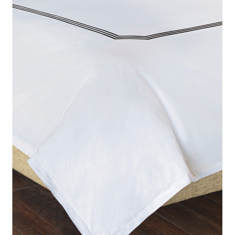 Housse de couette en coton blanc Tessa, Housse de couette très grand super