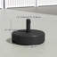 Umbrella Base with Handle for 1.5"/1.9" Poles, Black