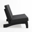 Causeuse d'extérieur avec coussins 43,9 po Polett-754622023-754618734