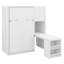 Lit escamotable mural simple avec bibliothèque, armoire supérieure, bureau extensible et rangement latéral-288575068