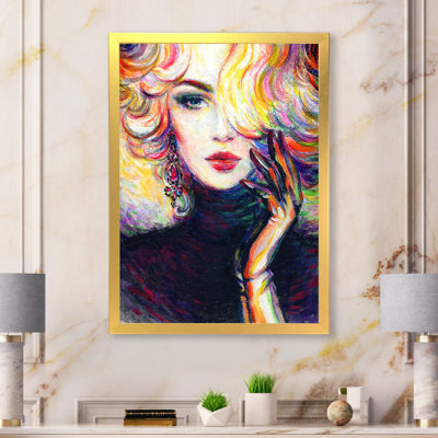 Mado Fashion Woman Portrait - œuvre d'art sur toile Glam