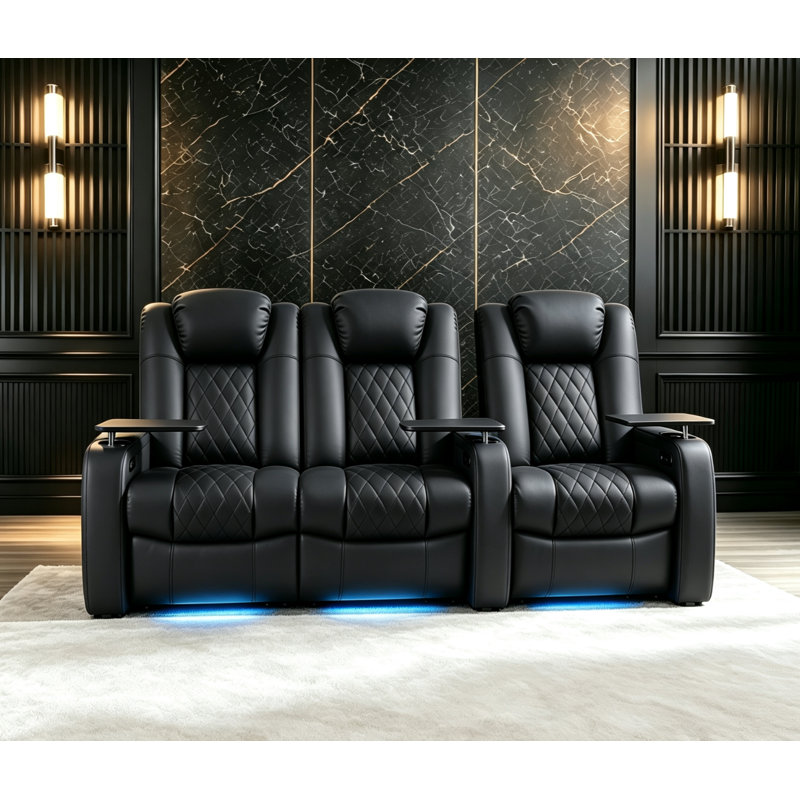 Fauteuil de cinéma inclinable Power Zero Gravity, Noir, noir, noir, noir