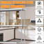 Table de travail à double tablettes en acier inoxydable pour restaurant à domicile-128935524