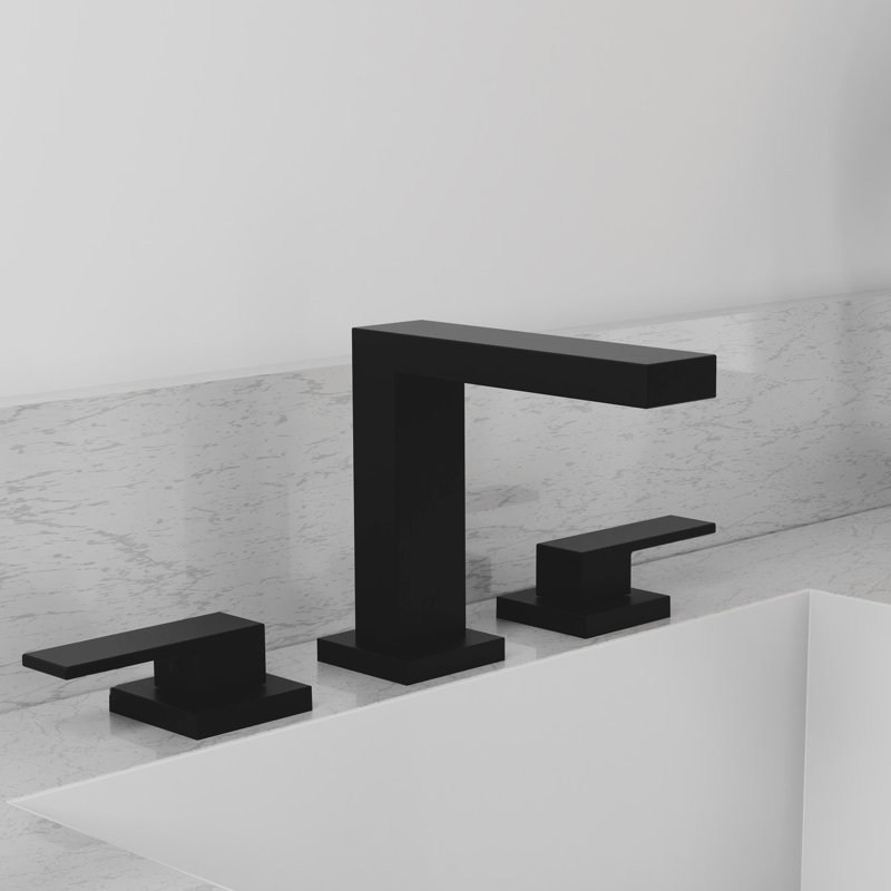 ZLINE Rubicon Modern Widespread Bath Faucet in Champagne Bronze, Matte Black
