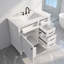Meuble-lavabo simple autoportant blanc 36 po avec lavabo et rangement en céramique-1365125995