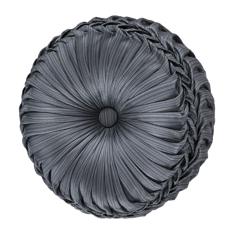 Housse et insert de coussin décoratif rond Leah