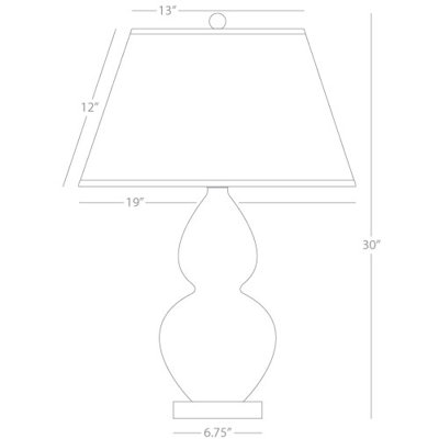 Lampe de table double gourde